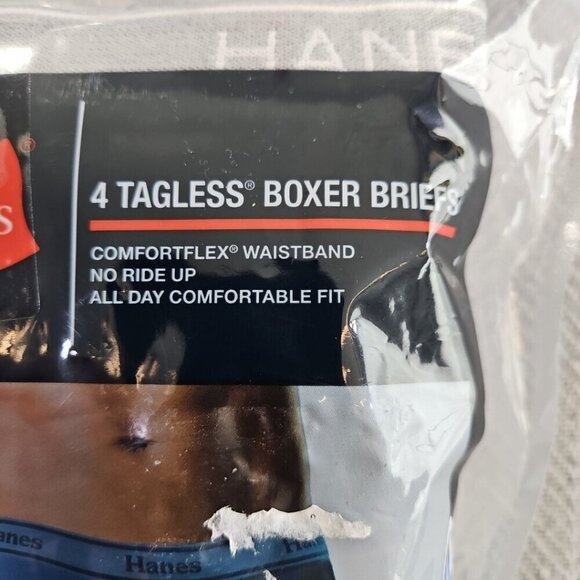 HANES Boxer Briefs Men's M 32-34 Assorted Tagless Comfort Flex 4 Pack J742B4 - Picture 6 of 13
